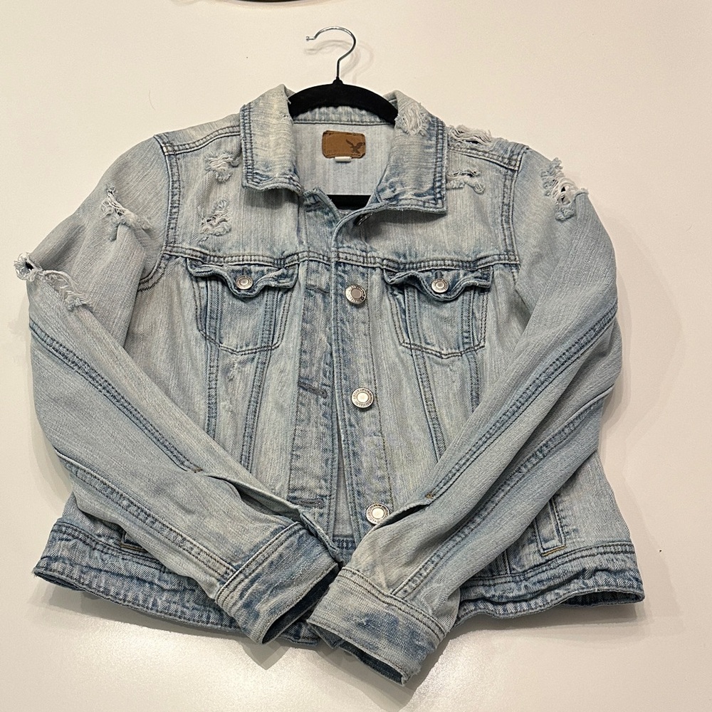 American Eagle Outfitters Distressed Denim Jacket